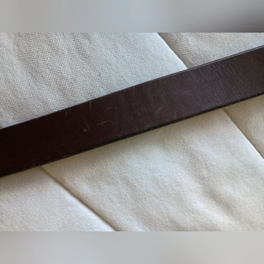 Vintage Wiley Belts Men's Brass Buckle Brown Leather Belt Made In USA_40